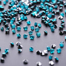 500pcs Glitter Shimmer Sharp Tip Nail Art Rhinestones Manicure Charm (Blue)