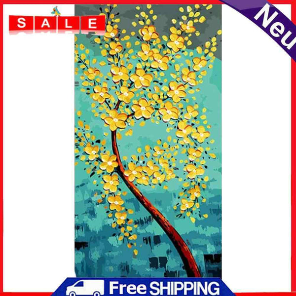 Frameless DIY Flower Oil Paint by Numbers Kit Gifts Picture Coloring Art Crafts