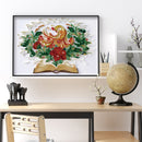 DIY 5D Diamond Phoenix Books Part Special Drill Rhinestone Painting Kit