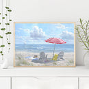 Frameless Oil Paint By Numbers Beach Scenery DIY Canvas Picture Craft Kit
