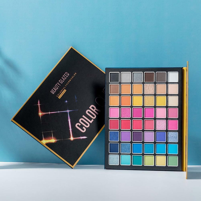 48 Colors Eyeshadow Palette Make Up Eyeshadow Neon Pinks Mauve Topaz Rubys