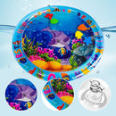 Baby Water Mat Ocean Fish Dolphin Inflatable Cushion with Safe Gas Nozzle Newly