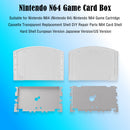For N64 Cart Shell Game Console Cases Replacement (US Transparent White)