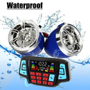 Tuankay Motorcycle Handlebar Audio System Bluetooth USB TF FM Radio MP3 Speakers