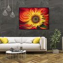 Painting By Numbers Kit DIY Vortex Sunflower Canvas Oil Art Picture Ornamen
