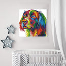 Partial Cross Stitch 14CT Rainbow Dog Counted Embroidery DIY Home Decorations