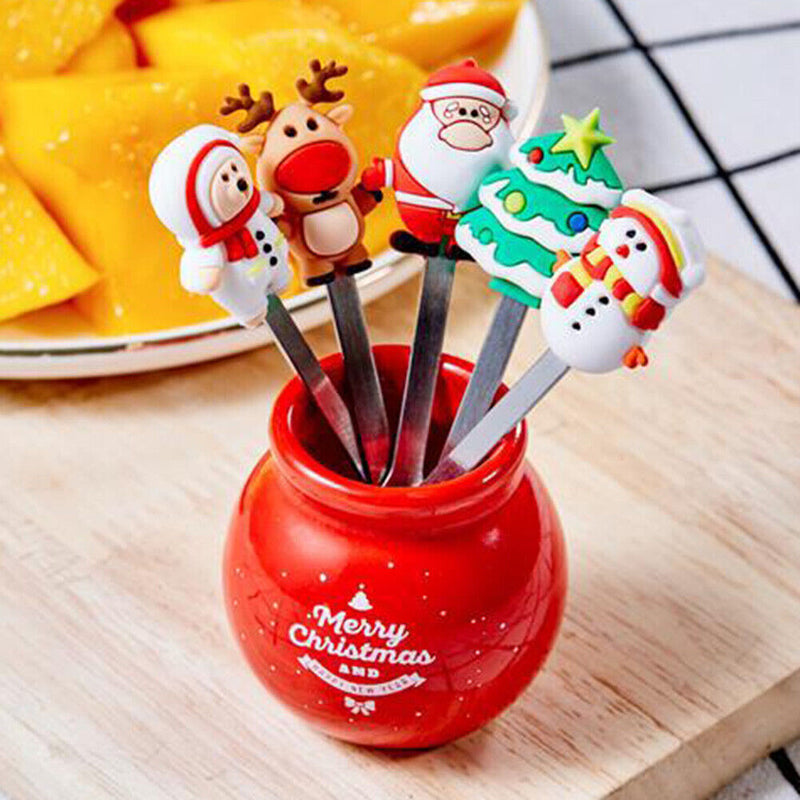 Cake Dessert Fork with Holder Lightweight Safe Salad Food Dinnerware Accessories