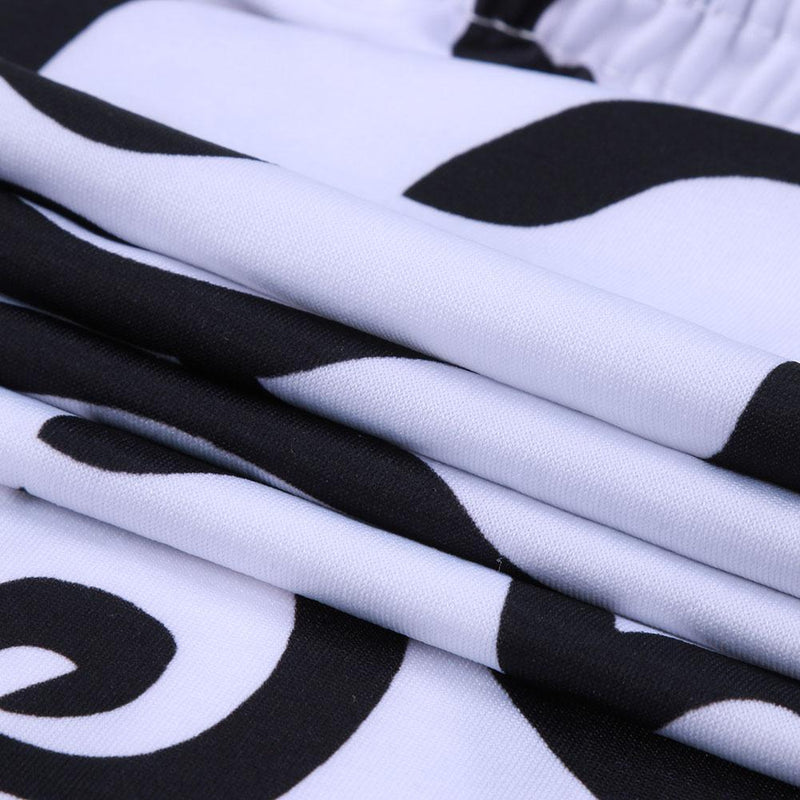 Removable Printing Pattern Elastic Home Hotel Dining Chair Covers(Black)