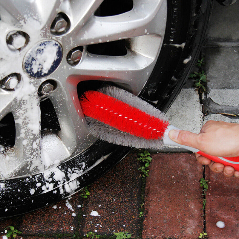 Car Wheel Hub Cleaner Brush Auto Tyre Tire Rim Scrub Cleaning Mud Remover Newly