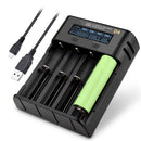 Fast Charging Dock Adapter 4 Slot For 3.7V Rechargeable Li-Ion Batteries 18650