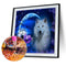 5D DIY Round Drill Diamond Painting Night Wolf Cross Stitch Embroidery Kit Newly