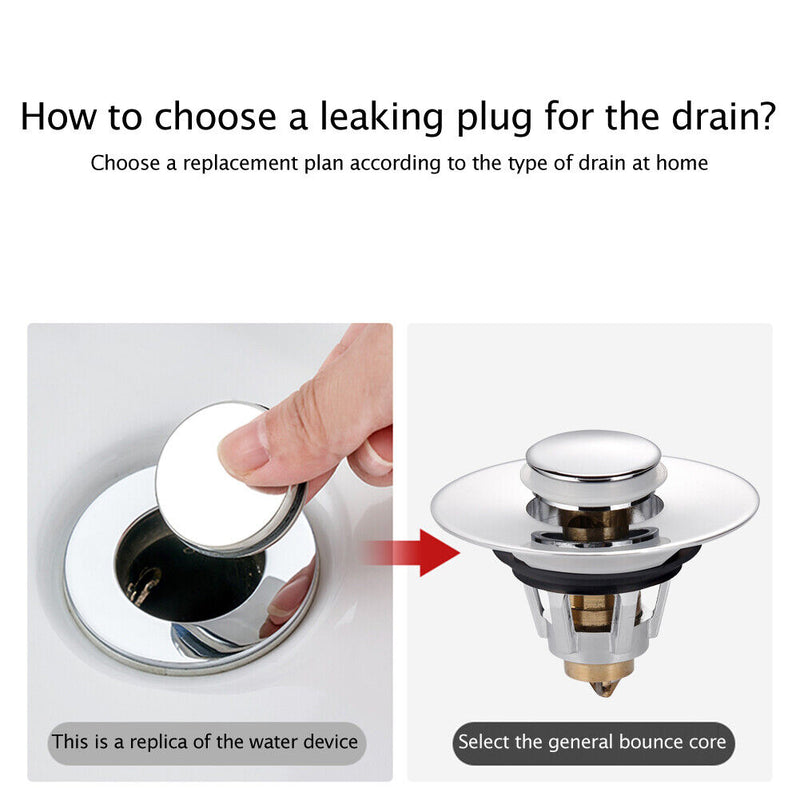 Wash Basin Bounce Drain Filter Sink Vanity Stopper Hair Catcher Bathroom Supply