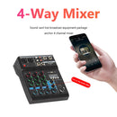 F-4A 4-Channel Audio Mixer Portable Bluetooth-compatible Sound Mixing Console