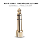 6.35mm Male to 3.5mm Female Plug with 3.5mm Screw Jack Headphone Audio Adapter