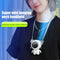 Summer Silent Air Cooling Fan Leafless Travel Desktop Wearable Fans (White)