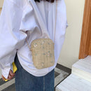 Straw Flower Crossbody Bag Women Hand Woven Shoulder Messenger Summer Handbags