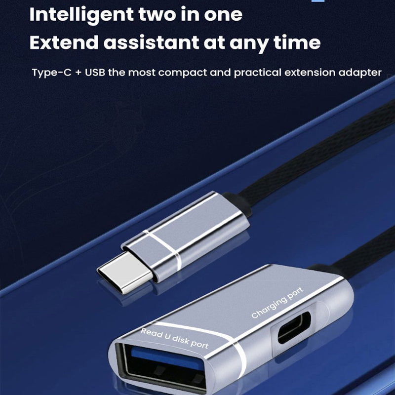 Disk Reader Power Supply Converter PD Fast Charging USB 3.0 Type-C OTG Adapter