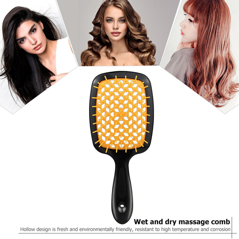 Hairdressing Straight Curly Hair Styling Brush Hollowed Out Airbag Massage Co