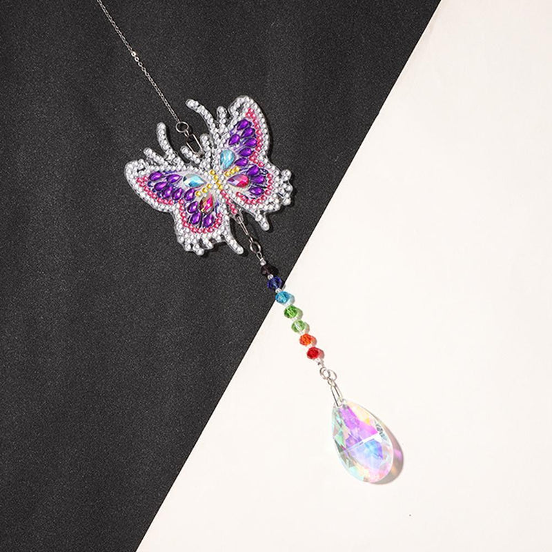 Crystal Diamond Angel Tears Catching Light Hanging Wind Chimes Decor (A)
