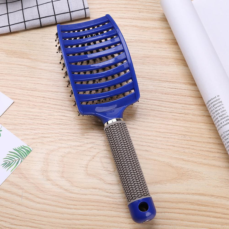 Hair Scalp Massage Comb Anti-Static Straight Curly Hair Styling Brush(Blue Newly