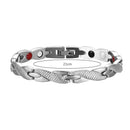 Twisted Dragon Magnetic Therapy Couple Bracelet Detachable Bangles (Sliver)