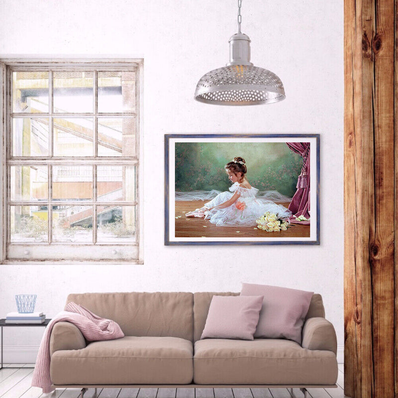 Full Round Drill Diamond Painting 5D DIY Ballet Girl Rhinestone Mosaic Picture