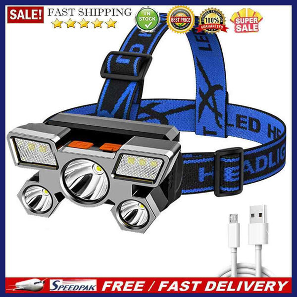 USB Rechargeable 350LM COB LED Headlamp Outdoor Waterproof Portable Head Li