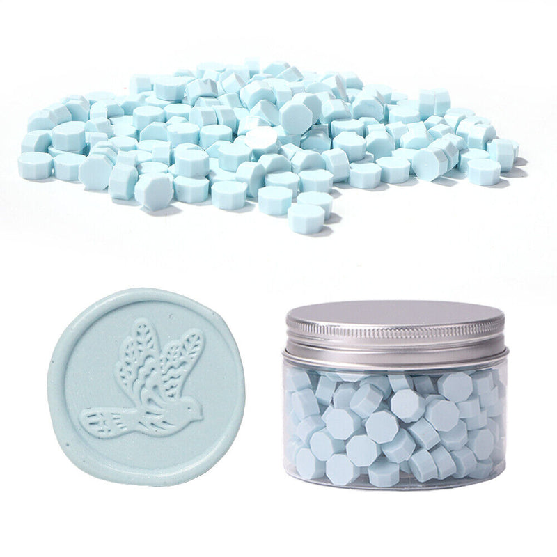 200pcs Blue Sealing Wax Single Color Blue Wax Beads Sealing Stamp Tablet Pill