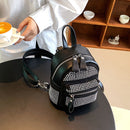 Fashion Rhinestone Backpack Women Crystal PU Small Travel Shoulder School Bags