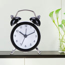 Mini Cartoon Dial Number Round Desk Children Metal Alarm Clock(Black)