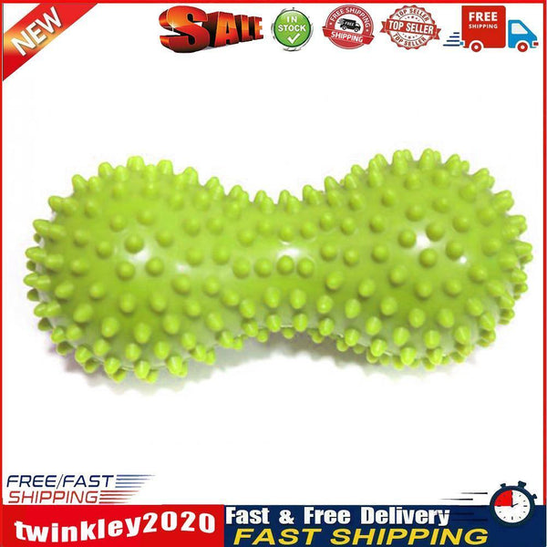 Peanut Shape Massage Ball Stress Relax Body Spiky Massager (Light Green) Newly