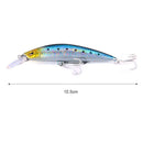 Minnow Fishing Lures 10.5cm 25.4g Sinking Artificial Wobbler Bait (Blue) Newly