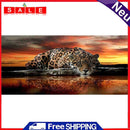 Sunset Leopard Oil Paint By Numbers Kits Canvas Picture DIY Home Decoration Gift