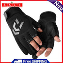 3-Finger Cut Unisex Arrow Fishing Gloves Non-Brief Angling Gloves (Gray)