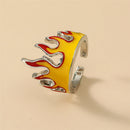 Fashion Accessories Male Birthday Gifts Punk Gothic Biker Flame Opening Rings