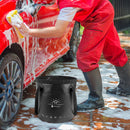 20L Folding Bucket Outdoor Camping Waterproof Water Storage Bags (Black)
