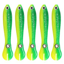 5pcs Luminous Loach 7cm 2g Lures Sinking Artificial Wobbler Soft Fishing Bait