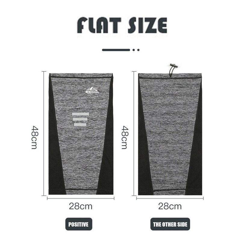 UV Protection Ice Silk Face Cover Neck Tube Outdoor Bandana Scarf (Grey) Newly