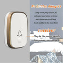 300M Remote UK Plug Security Alarm Plug-in Chime Wireless Doorbell Door Bell