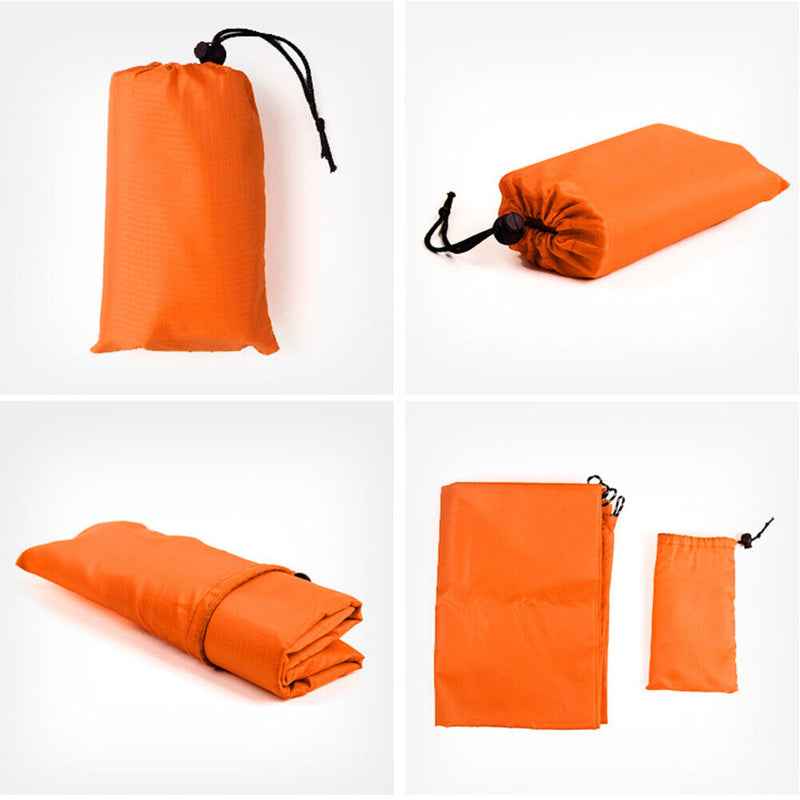 100x140cm Moistureproof Pocket Beach Blanket Mini Camping Mattress (Orange)
