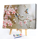 Flower Branch Birds Oil Paint By Numbers Kits DIY Handpainted on Canvas Art