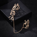 Jewelry Wedding Party Double Finger Conjoined Ring Bride Ring Rhinestone