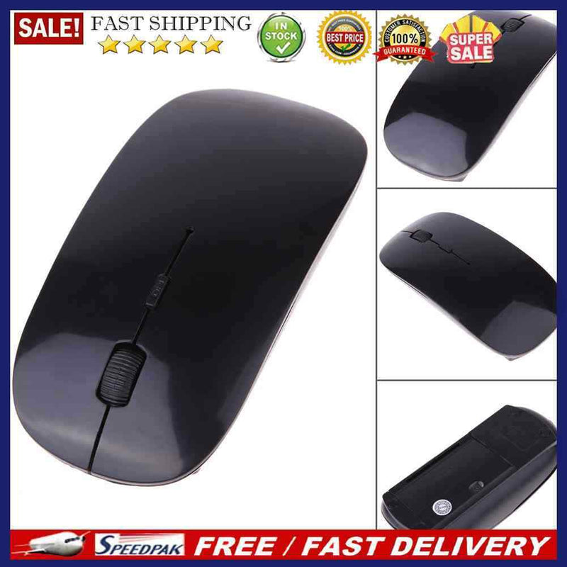 Optical Wireless Mouse 2.4G Receiver Ultra-thin for Computer PC black