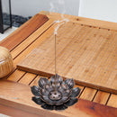 Bronze Lotus Burner Plate Yoga Buddha Nasturtium Line Sandalwood Censer (L)