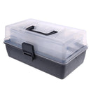3 Layer Multifunctional Fishing Plastic Box Portable Kit Storage Case
