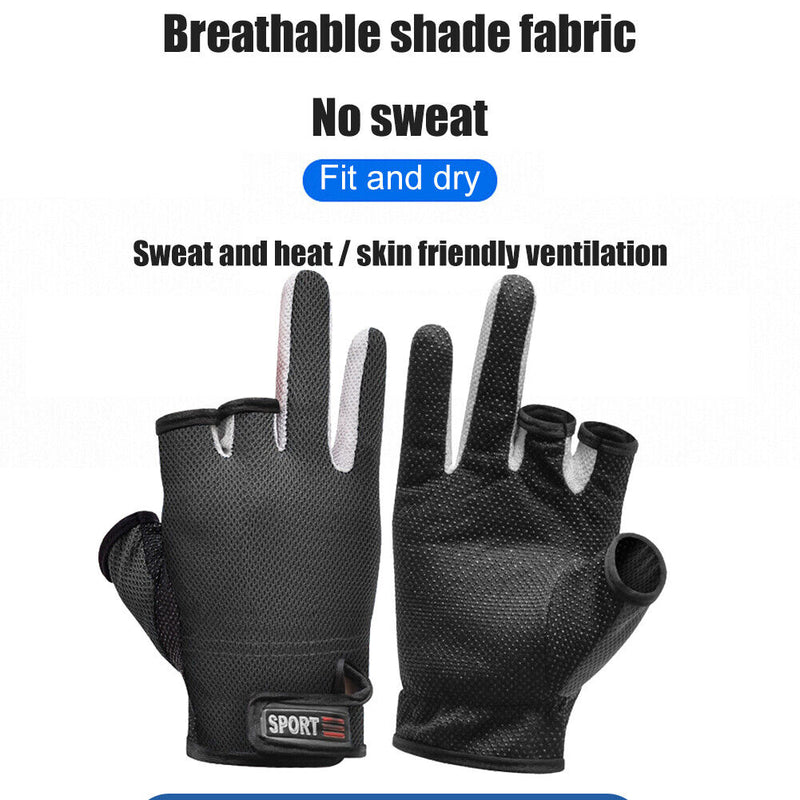 Fishing Gloves Men Women Outdoor Running Sports Anti-slip Fish Sunscreen Mitt