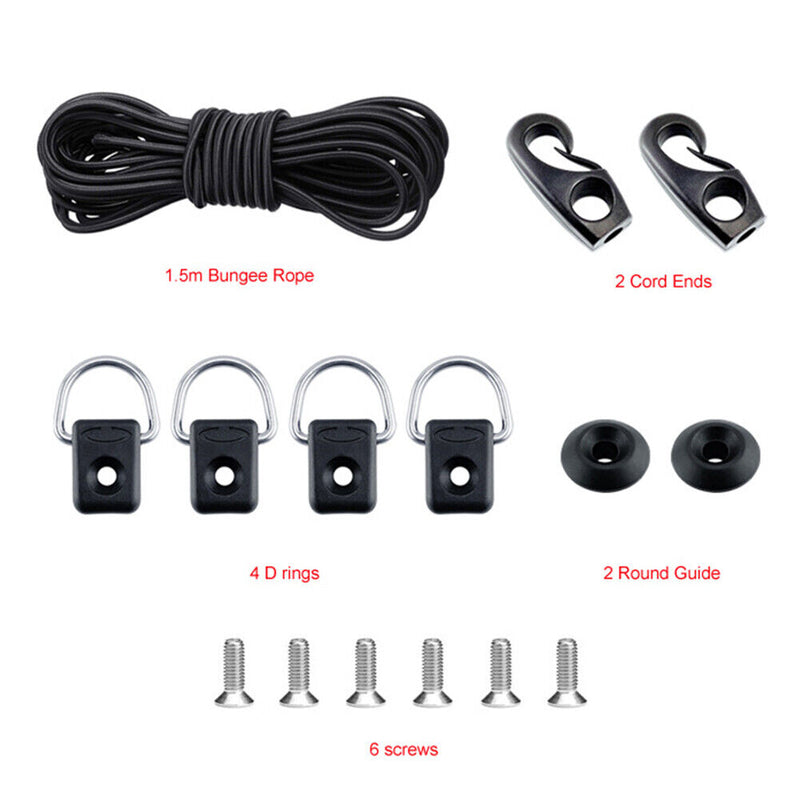 D Ring Mooring Deck Fittings Canoe Kayak Bungee Cord Marine Fishing Rigging