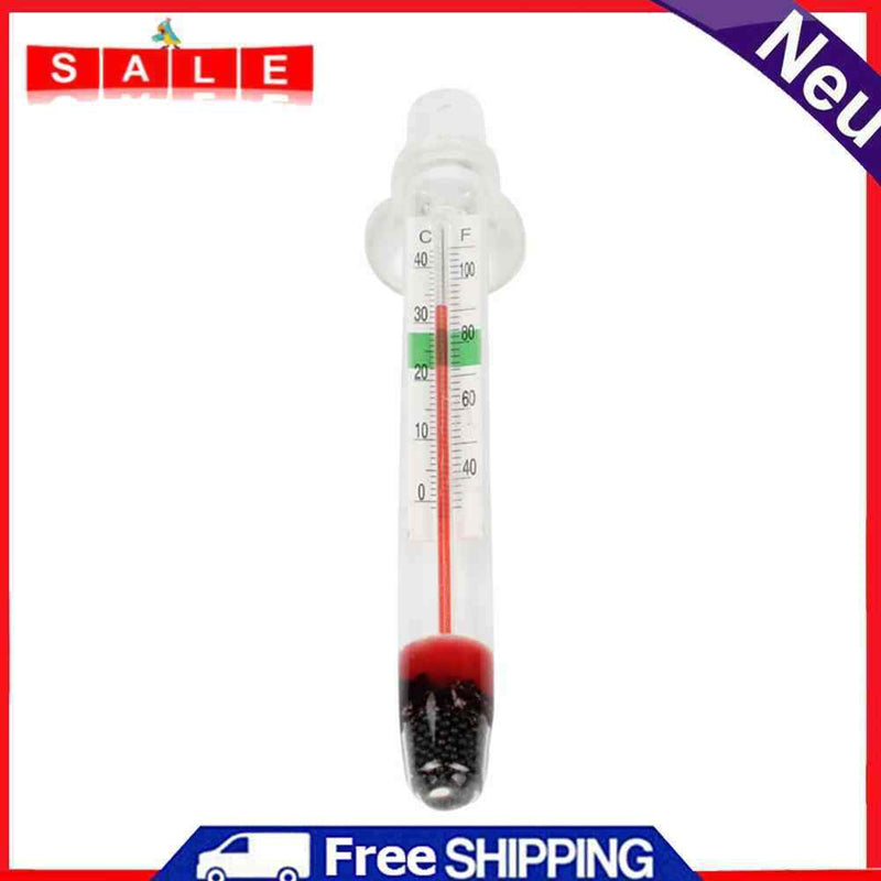 Floating Aquarium Vertical Thermometer Suction Cup Mini Fish Tank Thermometer