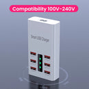 30W 6 Ports USB Charger Adapter Smart Mobile Phone Charging Station (EU) Newly