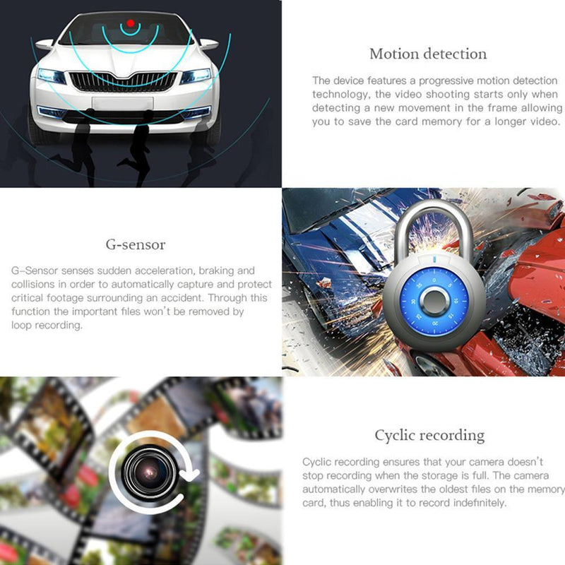 Anytek G67 3.5in Touch Screen Dual Lens FHD 1080P Car DVR Camera Dash Cam